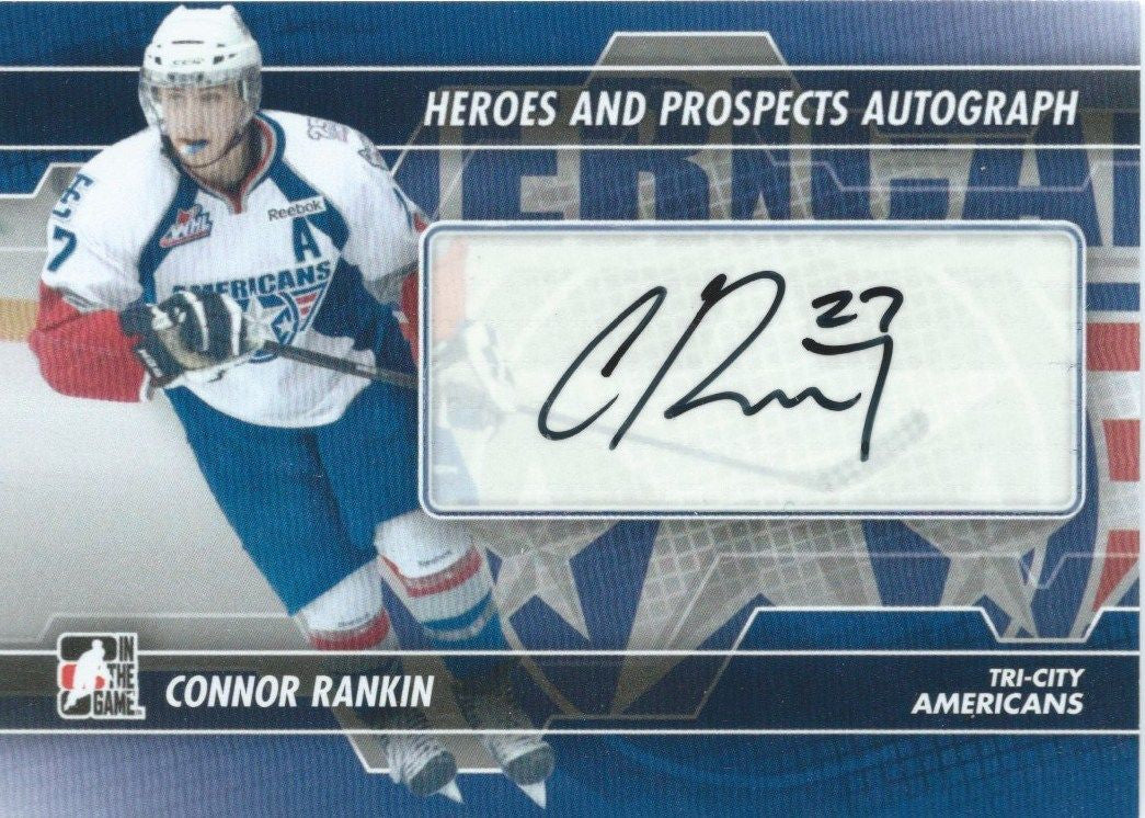 2013-14 ITG Heroes and Prospects CONNOR RANKIN Autograph Auto 00445