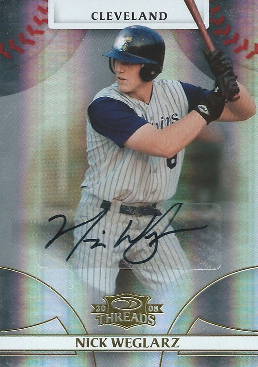  2008 Donruss Threads Gold NICK WEGLARZ #/999 Auto Signatures 01505 Image 1