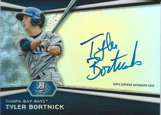 2012 Bowman Platinum TYLER BORTNICK Prospect Autographs Tampa Bay 01281 Image 1