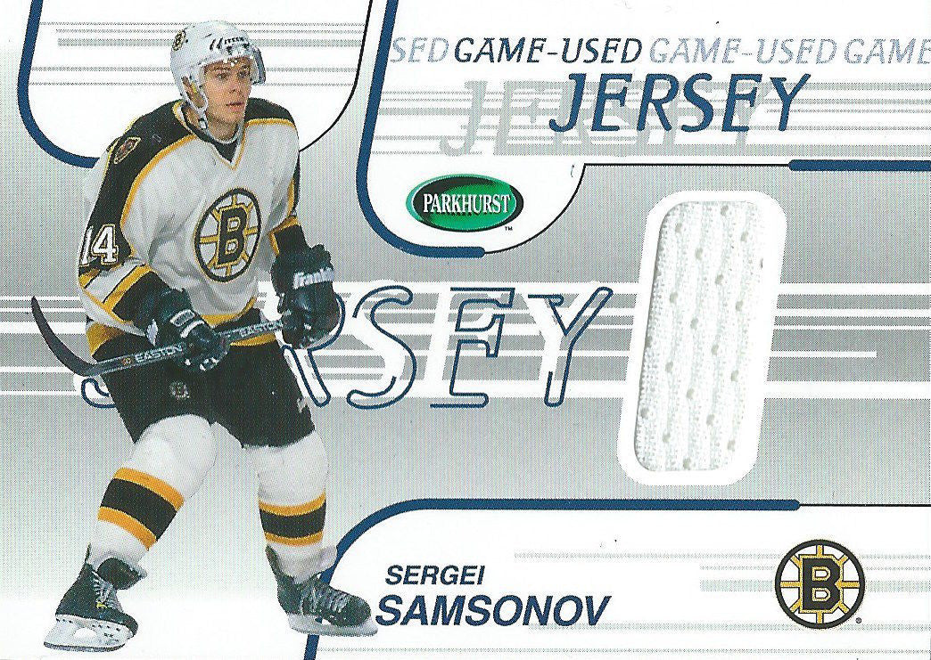2002-03 Parkhurst SERGEI SAMSONOV Jersey NHL Material Hockey 01979