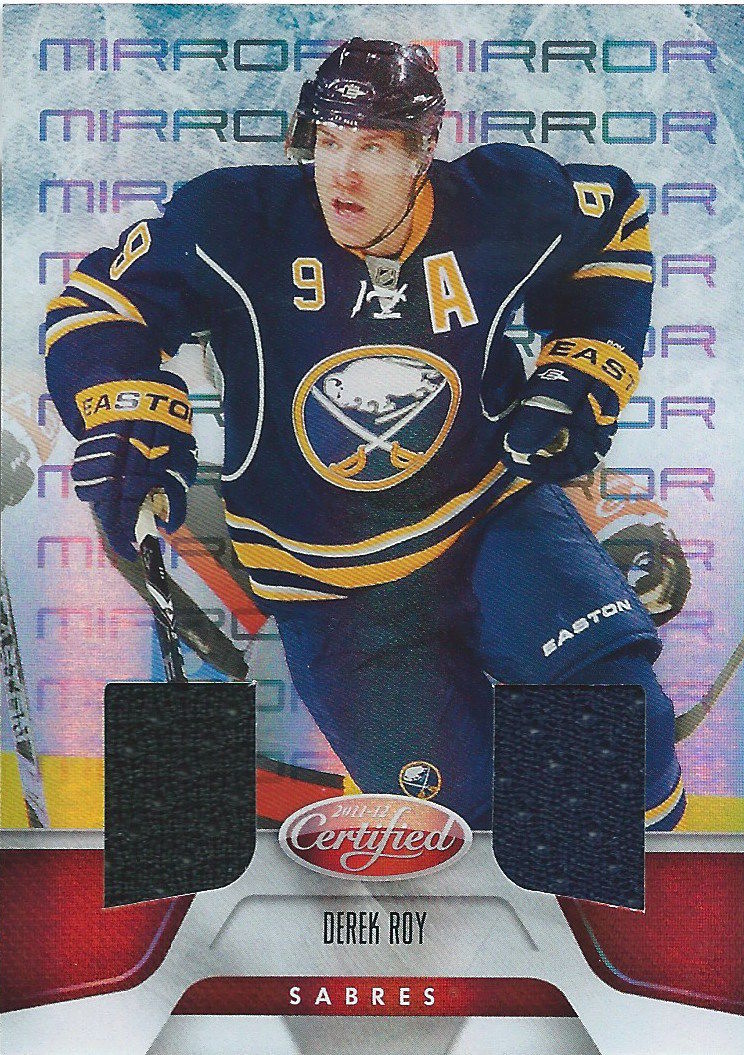  2011-12 Panini Certified Mirror Red DEREK ROY 39/150 Dual Jersey NHL 01981 Image 1