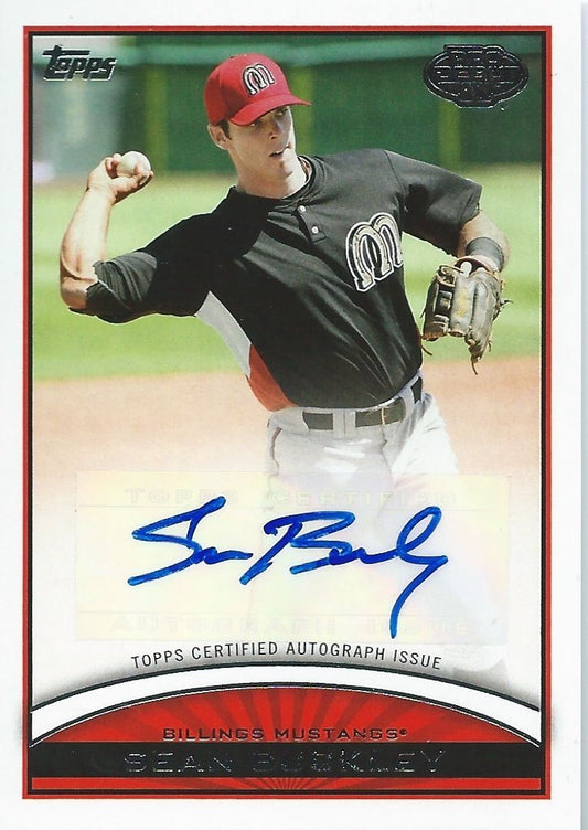  2012 Topps Pro Debut SEAN BUCKLEY Autographs Auto Billings Mustangs 01276 Image 1