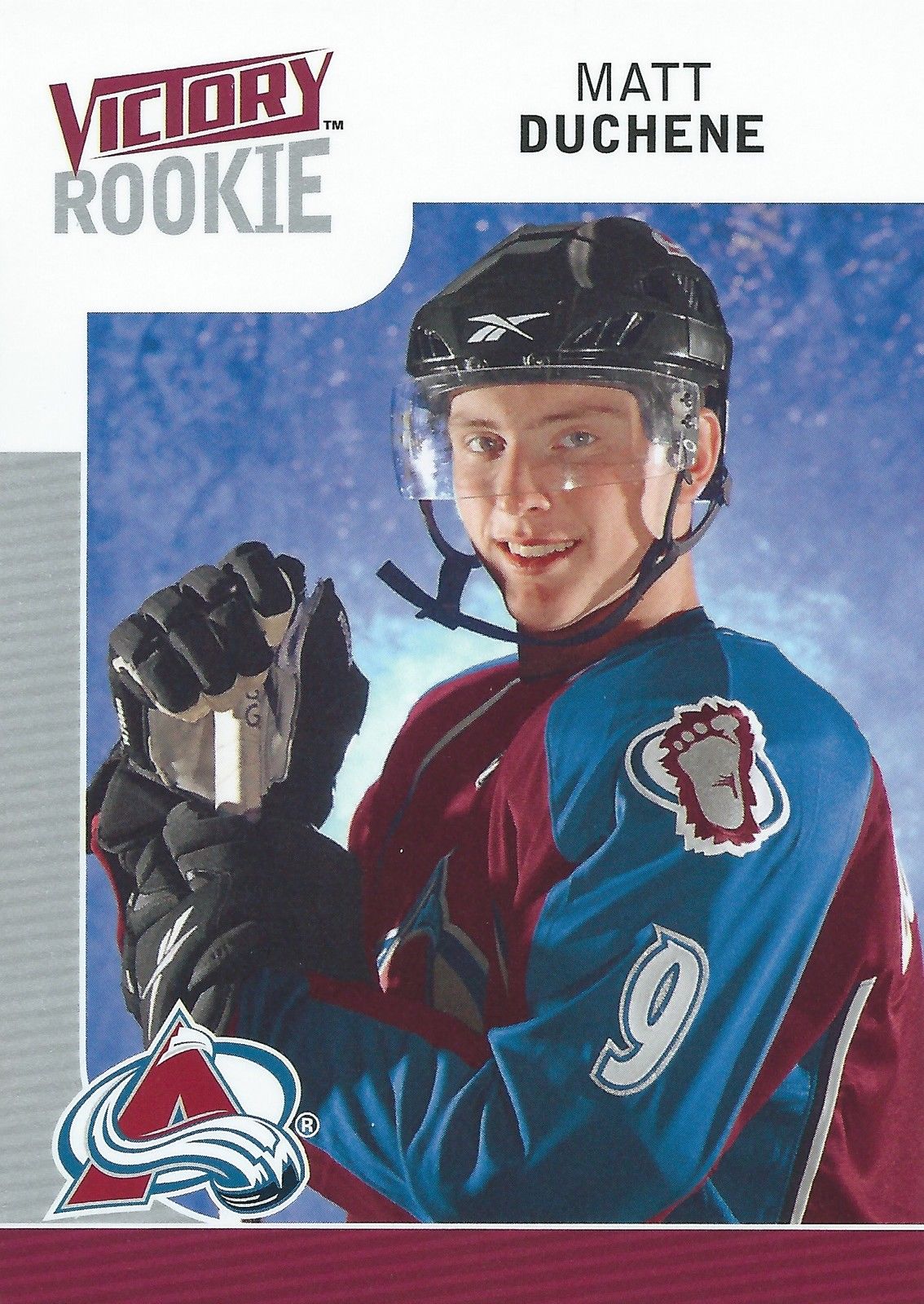  2009-10 Victory MATT DUCHESS Rookie RC Avalanche Upper Deck NHL 01392 Image 1