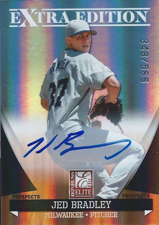  2011 Donruss Elite Extra Edition JED BRADLEY 348/565 Prospects Auto 01292 Image 1