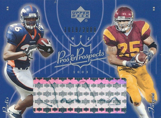  2003 Upper Deck Pros & Prospects $25 FARGAS / PORTIS 1019/2000 Auto 01030 Image 1