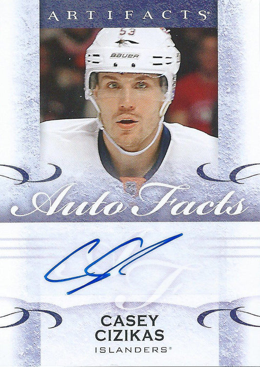 2014-15 Upper Deck Auto Facts CASEY CIZIKAS Autograph Signature NHL 01692