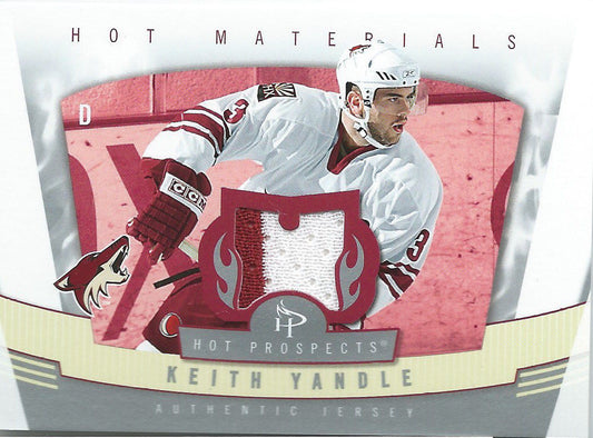 2006-07 Hot Prospects Hot Materials KEITH YANDLE Jersey Fleer NHL 01704