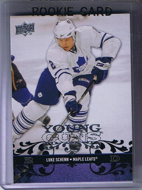  2008-09 Upper Deck YG LUKE SCHENN Young Guns Rookie Toronto Maple Leafs Image 1