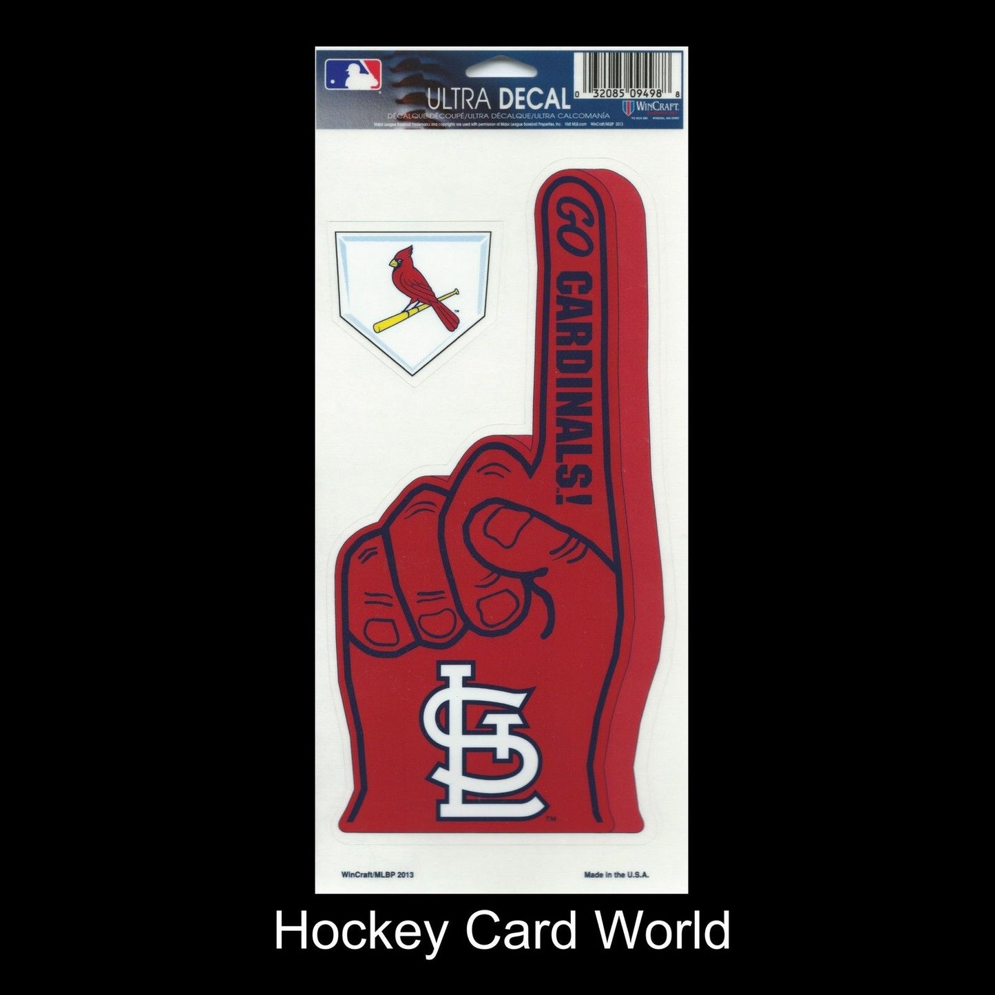  St.Louis Cardinals Multi-Use Decal/Sticker 2 Pack Finger/Base MLB 4"x 9" Image 1
