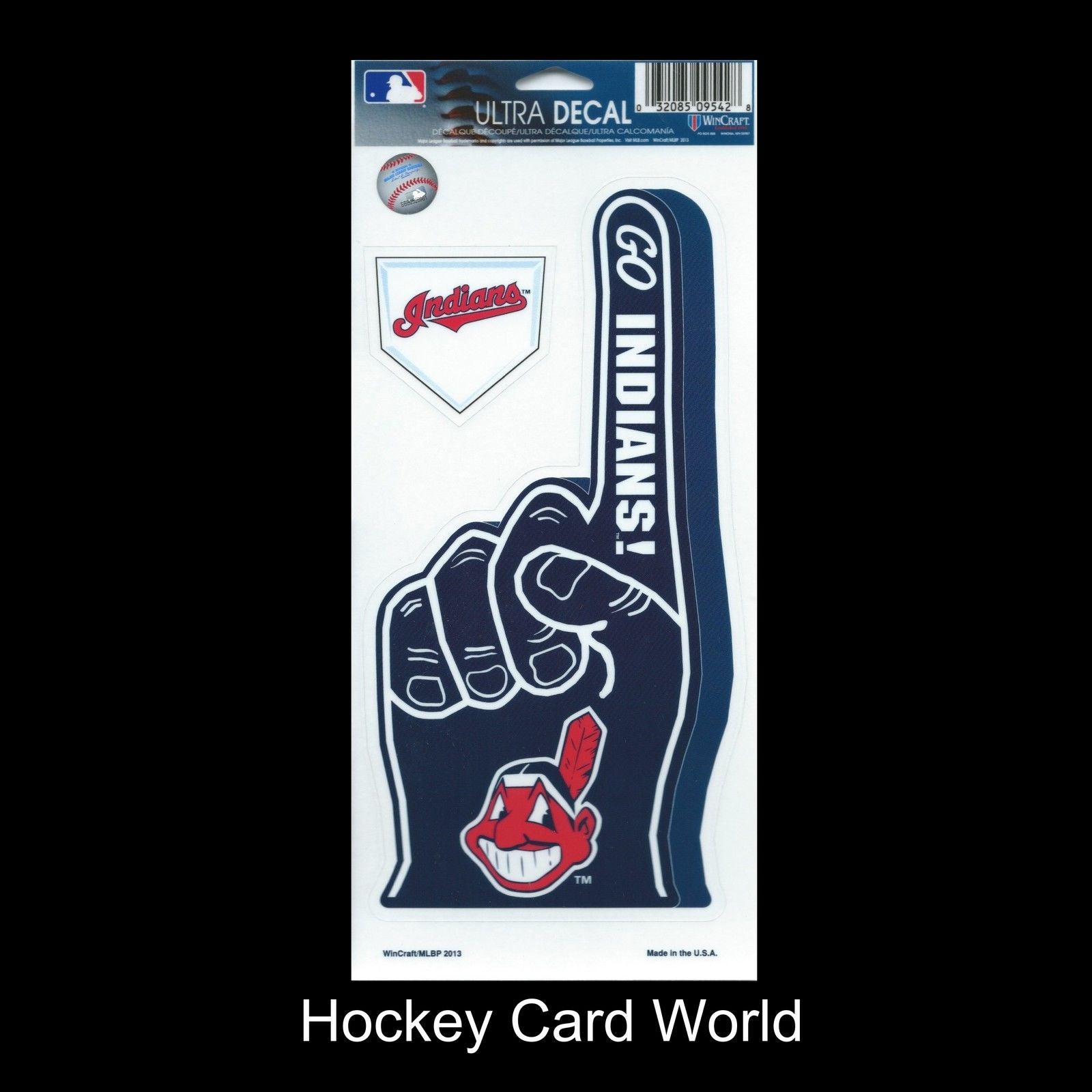  Cleveland Indians Multi-Use Decal/Sticker 2 Pack Finger/Base MLB 4"x 9" Image 1