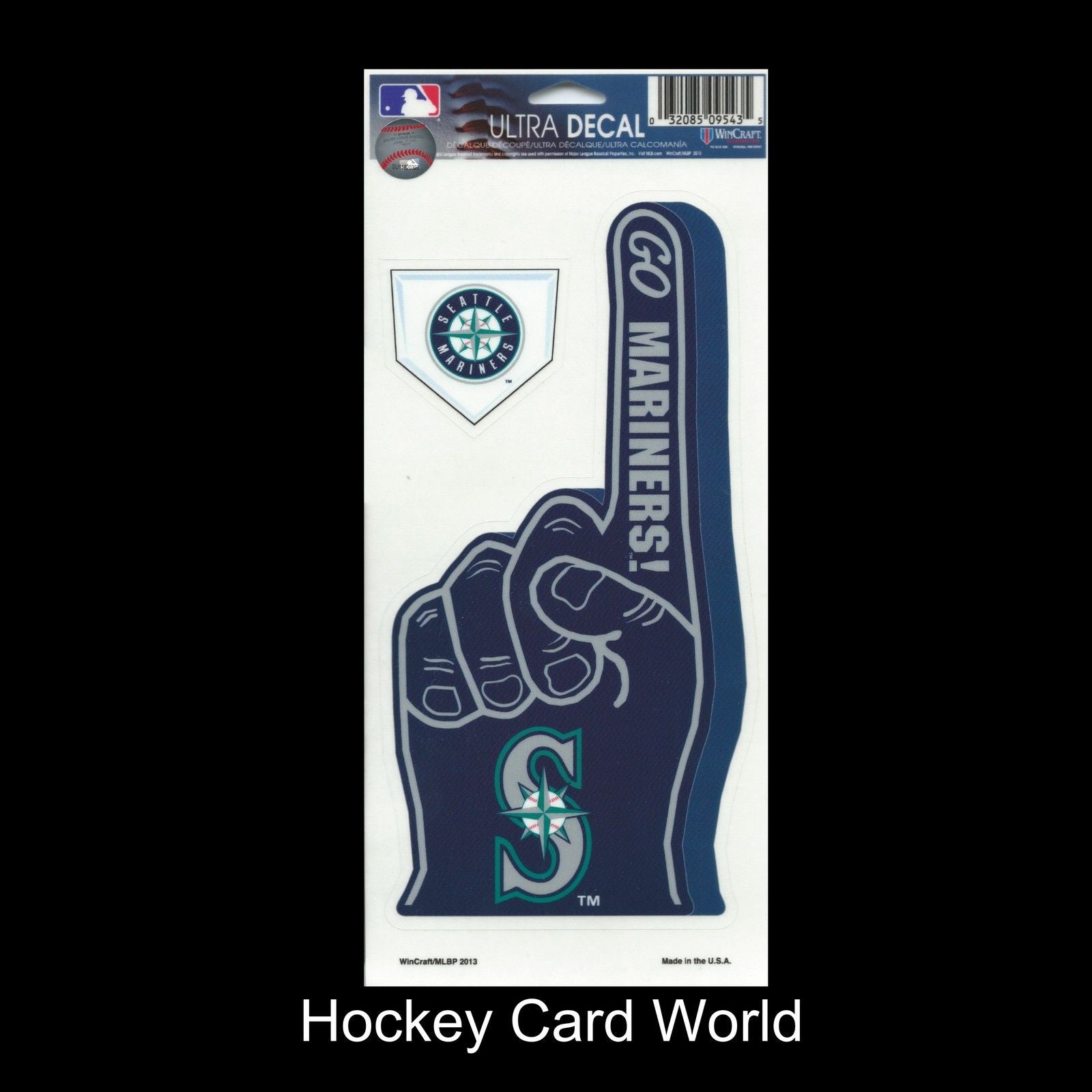 Mariners Logo Sticker Seattle Mariners Multi-Use Decal/Sticker 2 Pack Finger/Base MLB 4