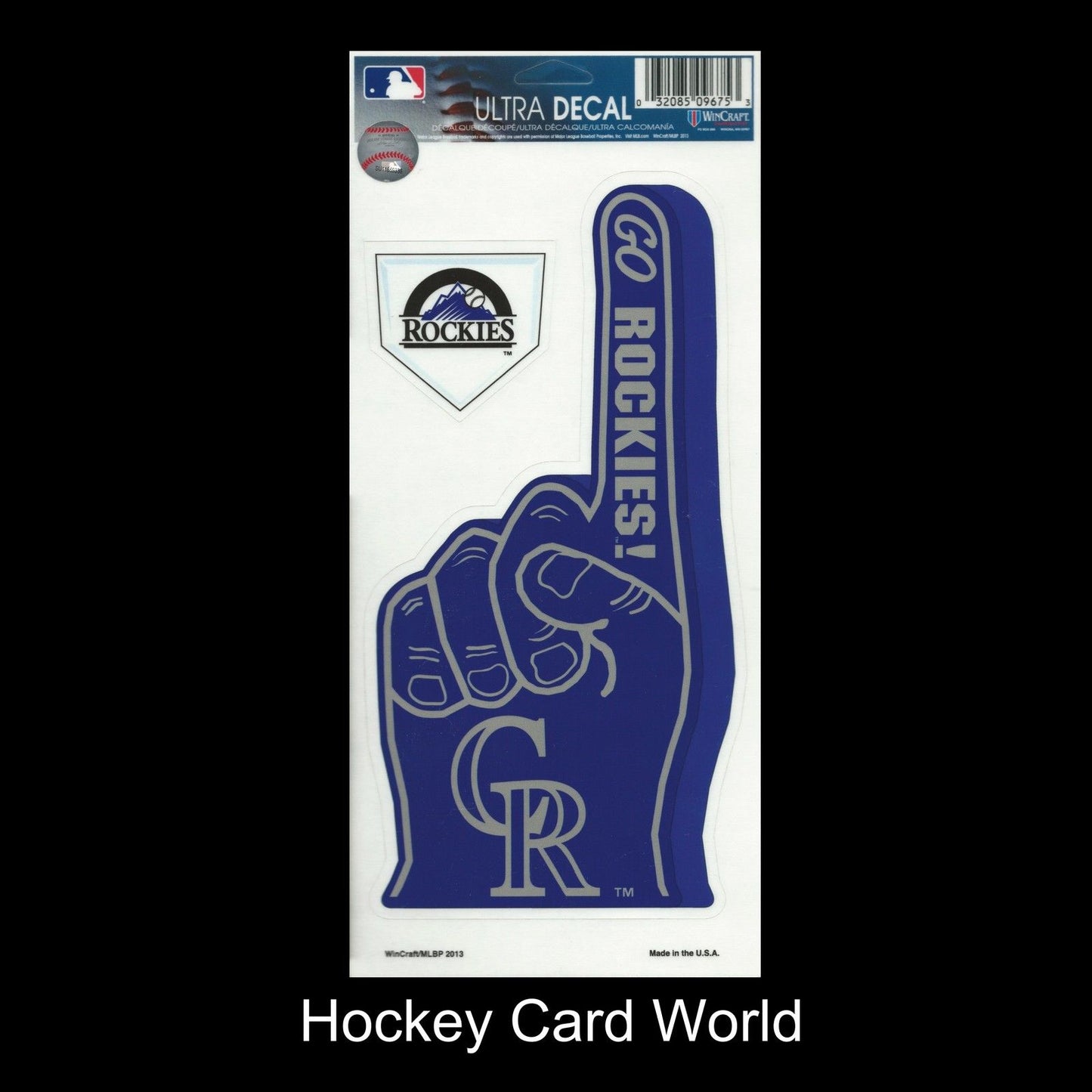  Colorado Rockies Multi-Use Decal/Sticker 2 Pack Finger/Base MLB 4"x 9" Image 1