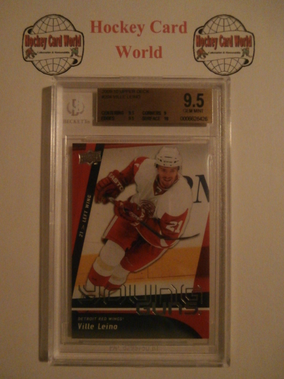 2009-10 Upper Deck Young Guns VILLE LEINO RC BGS 9.5 Detroit Red Wings