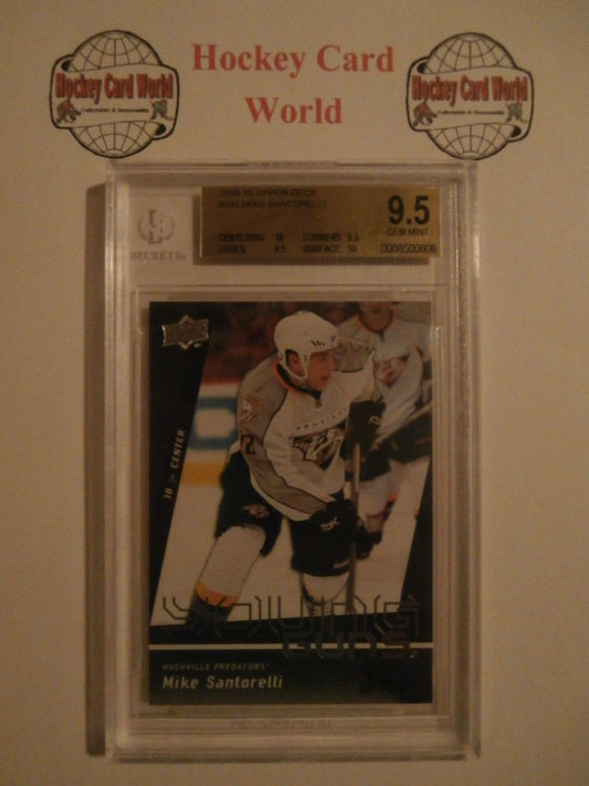 2009-10 Upper Deck Young Guns MIKE SANTORELLI RC BGS 9.5 Predators