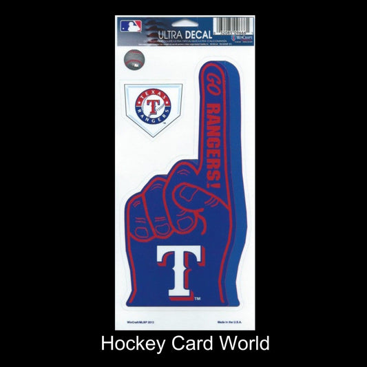  Texas Rangers Multi-Use Decal/Sticker 2 Pack Finger/Base MLB 4"x 9" Image 1