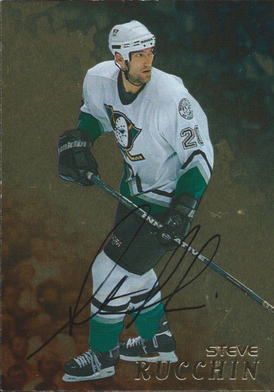  1998-99 Be A Player Gold STEVE RUCCHIN Auto Autographs Pinnacle 00379 Image 1