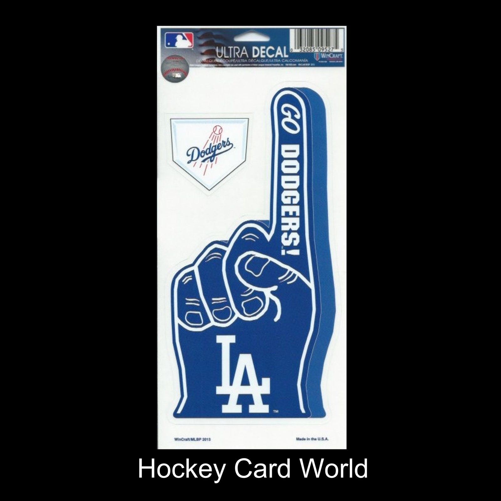 Los Angeles Dodgers Multi-Use Decal/Sticker 2 Pack Finger/Base MLB 4"x 9" Image 1