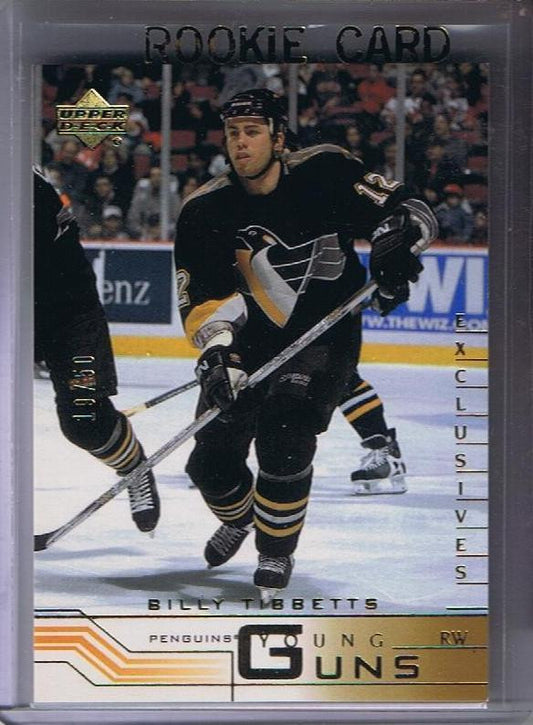 2001-02 Upper Deck YG Exclusives BILLY TIBBBETTS 19/50 Young Guns RC 02166