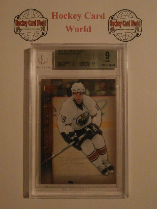 2007-08 Upper Deck SAM GAGNER BGS 9 Young Guns RC Oilers 10 9.5 8.5 9