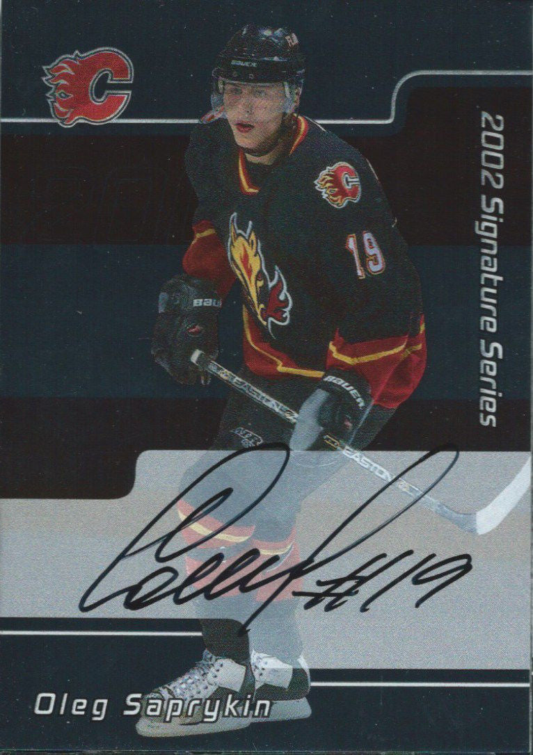 2001-02 BAP Signature Series OLEG SAPRYKIN Auto NHL Hockey 00333