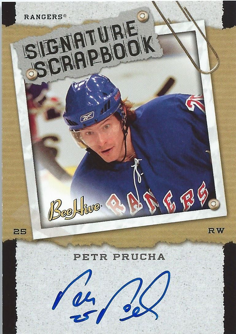 2006-07 Beehive Signature Scrapbook PETR PRUCHA Auto Upper Deck 00196