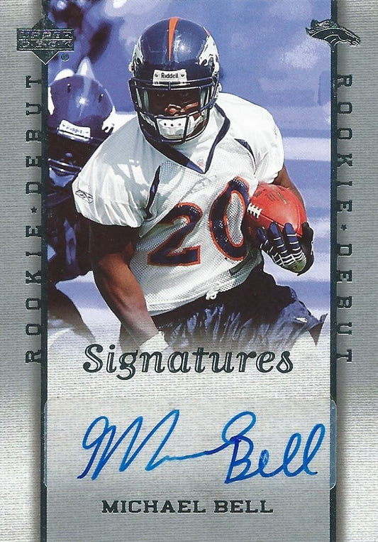  2006 Upper Deck Rookie Debut $15 Mike Bell Auto Rookie RC Autographs 01099 Image 1