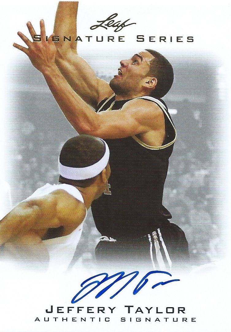  2012-13 Leaf Signature JEFFERY TAYLOR Auto Autograph NBA Authentic 01206 Image 1