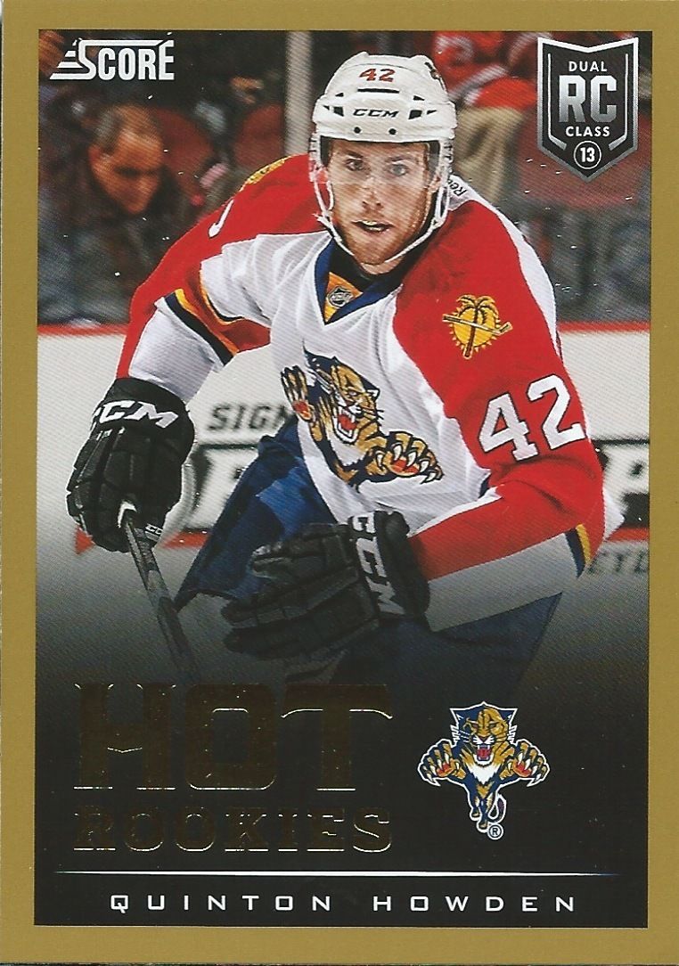  2013-14 Score Gold #641 QUENTIN HOWDEN Hot Rookies RC Panini Hockey 00870 Image 1