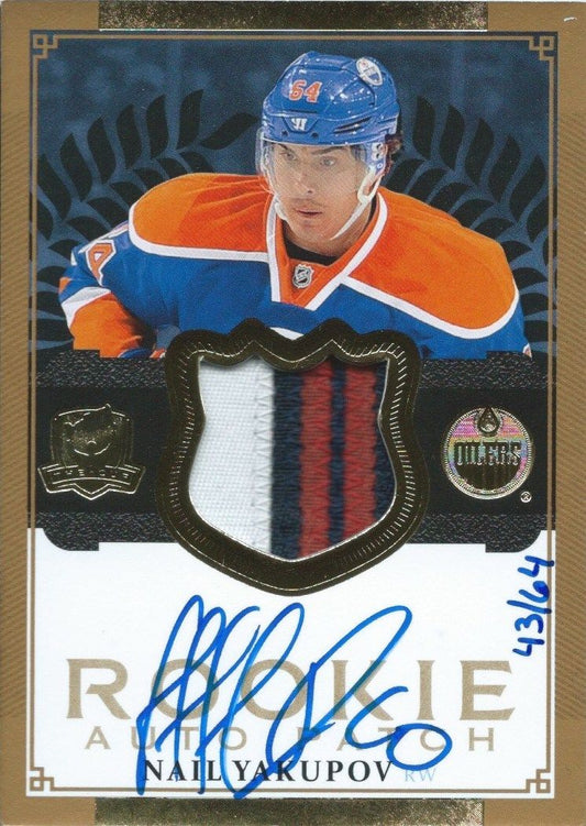  2013-14 UD The Cup Rainbow NAIL YAKUPOV 43/64 Patch Auto Rookie RC UD Image 1
