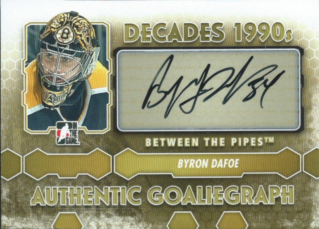2012-13 ITG Between the Pipes BRYON DAFOE Autograph Auto Decades 00430
