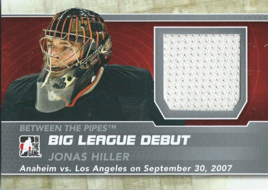  2012-13 Between The Pipes Big League JONAS HILLER /100* Jersey NHL 01810 Image 1