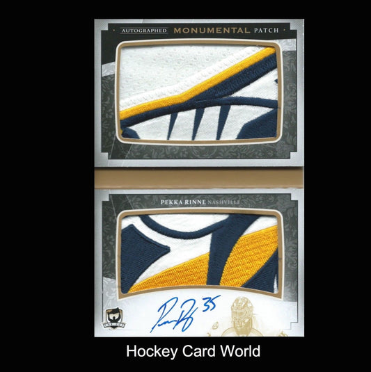 2013-14 The Cup Monumental PEKKA RINNE 1/3 Patch Auto UD Booklet