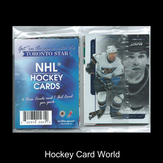  2003-04 In The Game Toronto Star Pack - Jaromir Jagr Foil + 4 cards Image 1