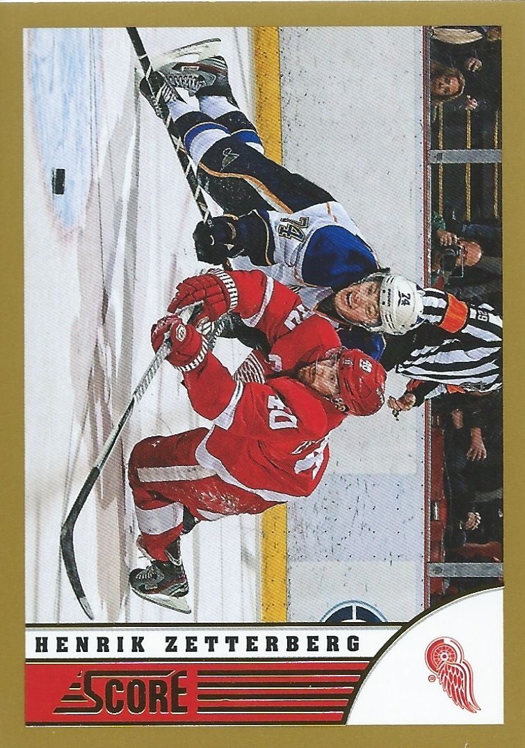  2013-14 Score Gold #164 HENRIK ZETTERBERG Panini Hockey Detroit Red Wings Image 1