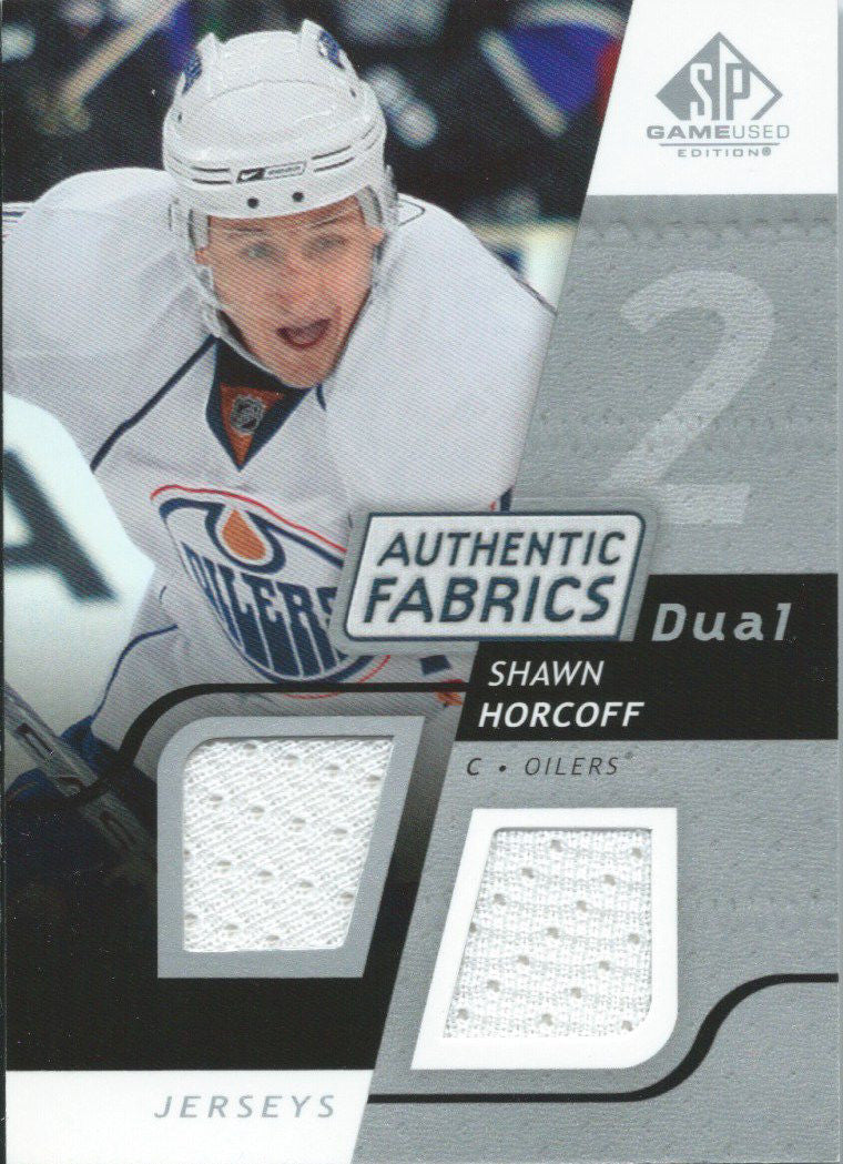 2008-09 Upper Deck SP Game Used Fabrics SHAWN HORCOFF Dual Jersey 02577