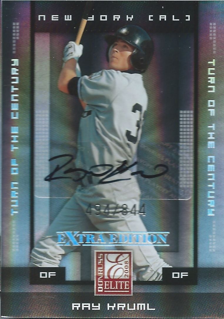  2008 Donruss Elite Extra Edition RAY KRUML #/844 Auto Turn of Century Image 1