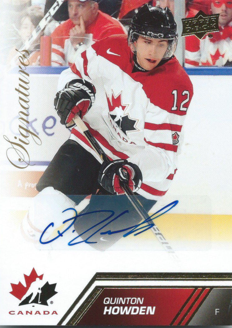 2013-14 Upper Deck Team Canada QUINTON HOWDEN UD Autographs 02023