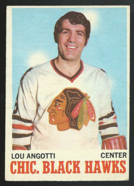 1970-71 OPC O-Pee-Chee #12 LOU ANGOTTI Hockey NHL 02389