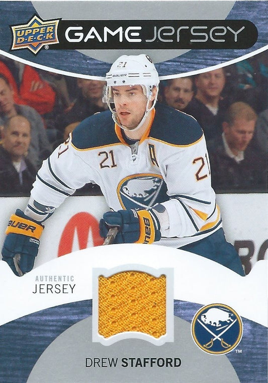 2012-13 Upper Deck Game Jerseys DREW STAFFORD Authentic UD Jersey 00812