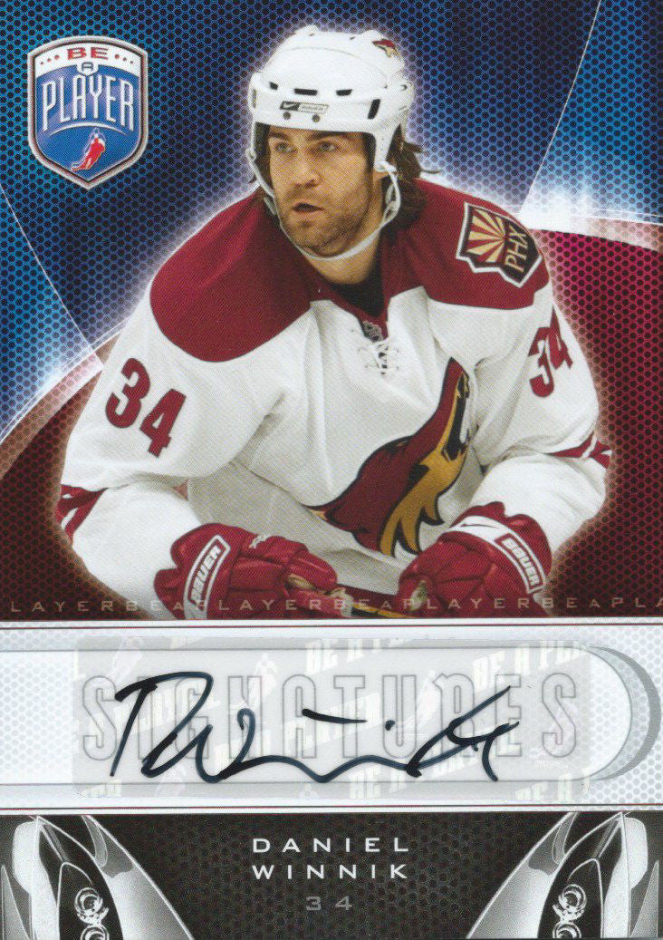 2009-10 Upper Deck Be A Player DANIEL WINNIK Signature Autograph NHL 02645