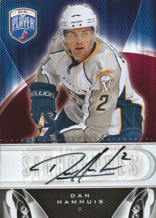 2009-10 Upper Deck Be A Player DAM HAMHUIS Signature Auto NHL 02647