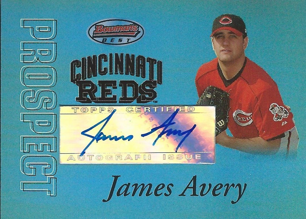 2007 Bowman's Best Prospects Blue JAMES AVERY 43/99 Auto Topps Reds 01302