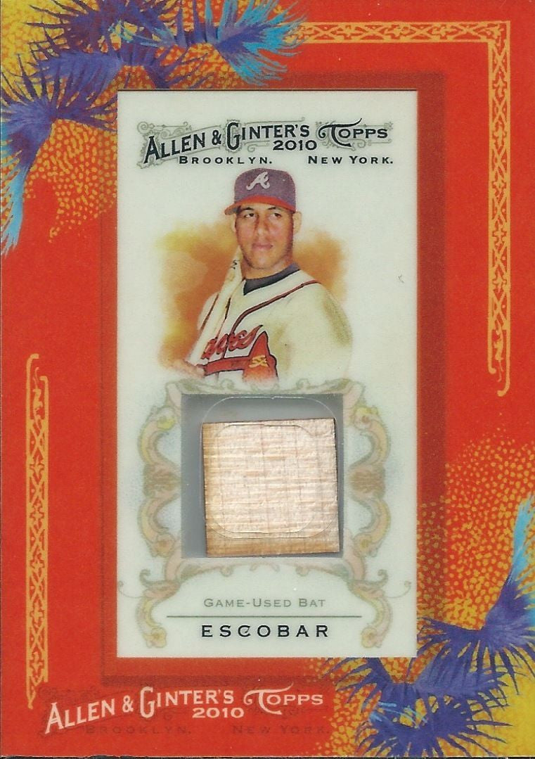 2010 Topps Allen and Ginter Relics YUNEL ESCOBAR Game Used Bat 01287
