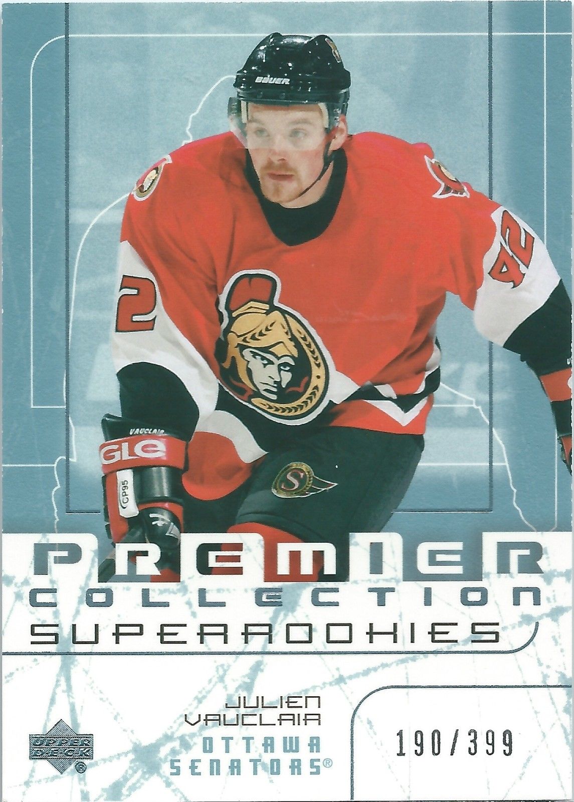  2003-04 UD Premier Collection JULIEN VAUCLAIR RC Rookie 190/399 00892 Image 1