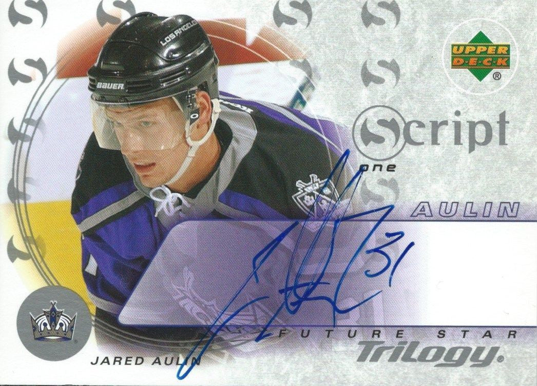 2003-04 UD Trilogy Scripts One JARED AULIN Autograph Auto Upper Deck 00140