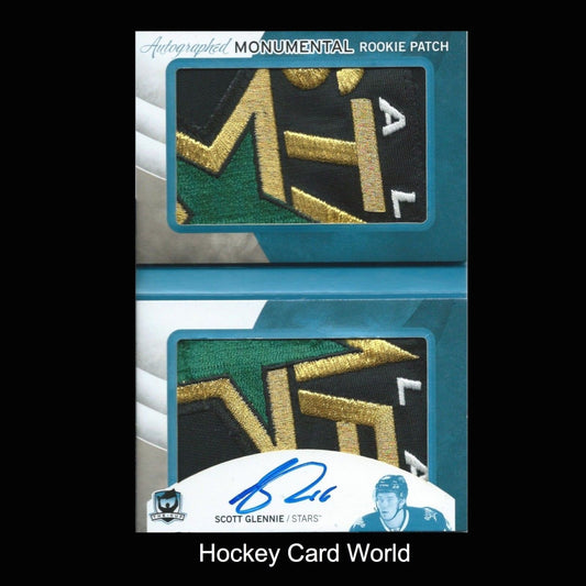 2012-13 The Cup Monumental SCOTT GLENNIE 1/3 Rookie Patch Auto UD Booklet