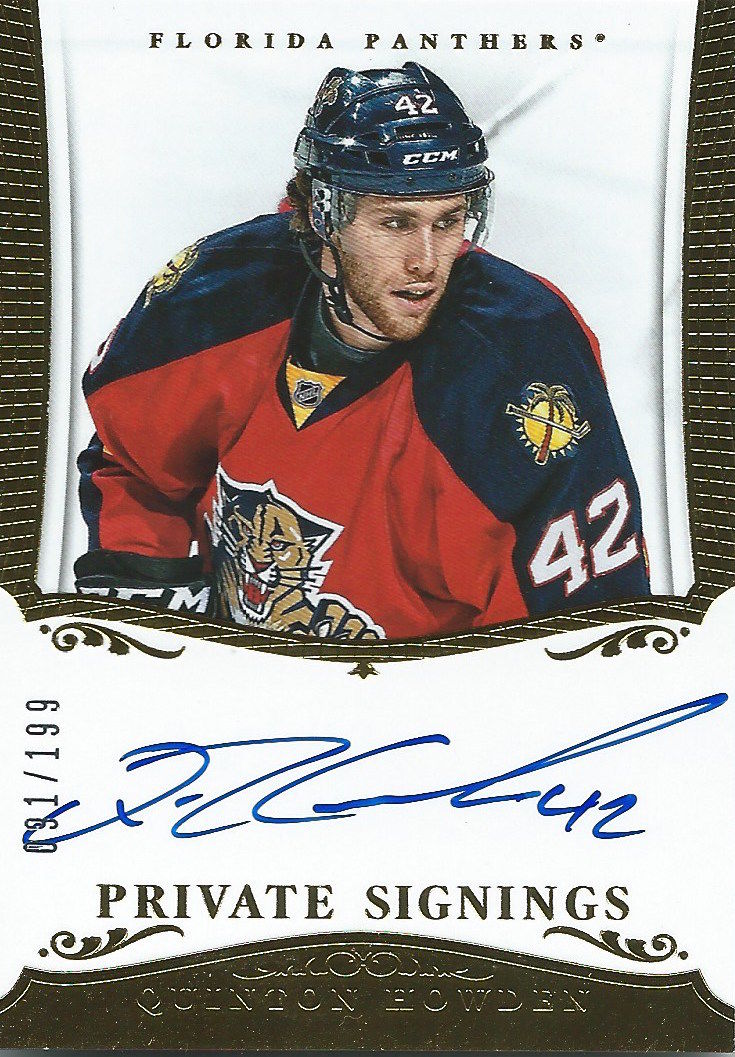  2013-14 Panini Private Signings QUENTIN HOWDEN #/199 Auto 01538 Image 1