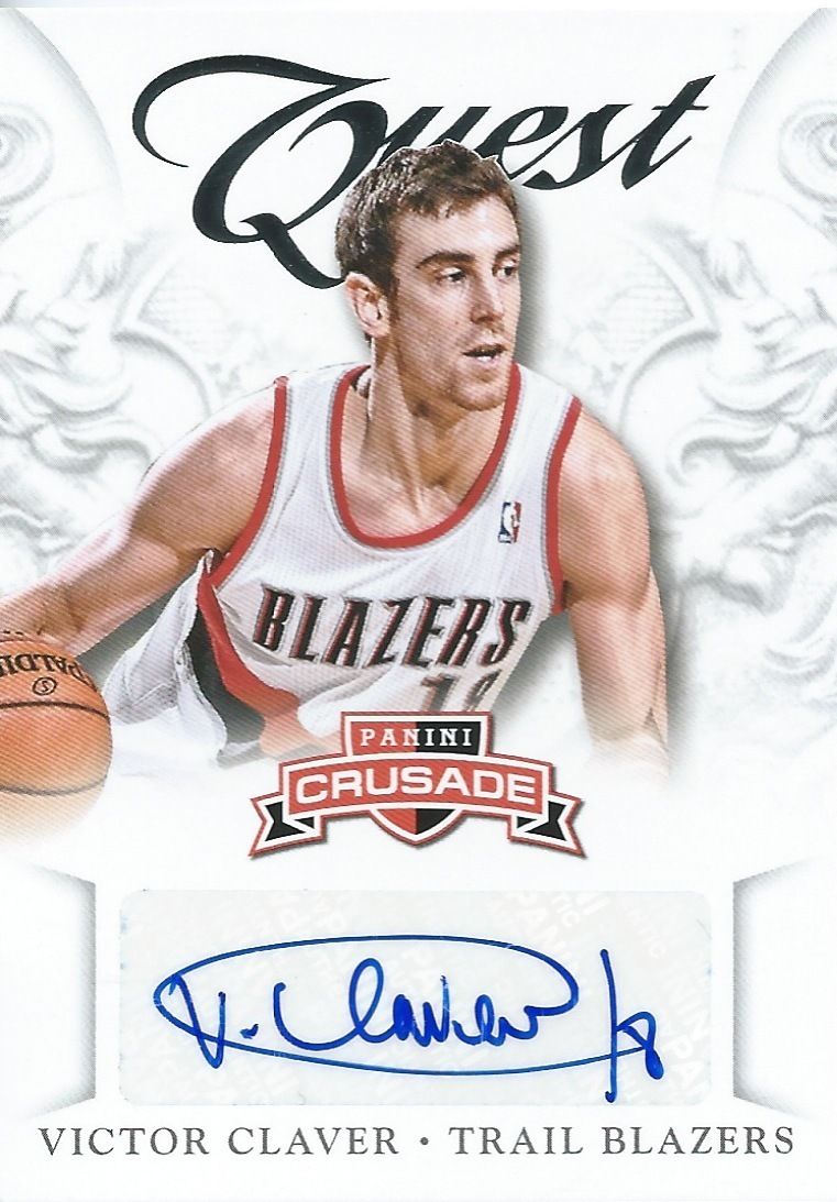  2012-13 Panini Crusade Quest Auto VICTOR CLAVER NBA Autographs 01183 Image 1