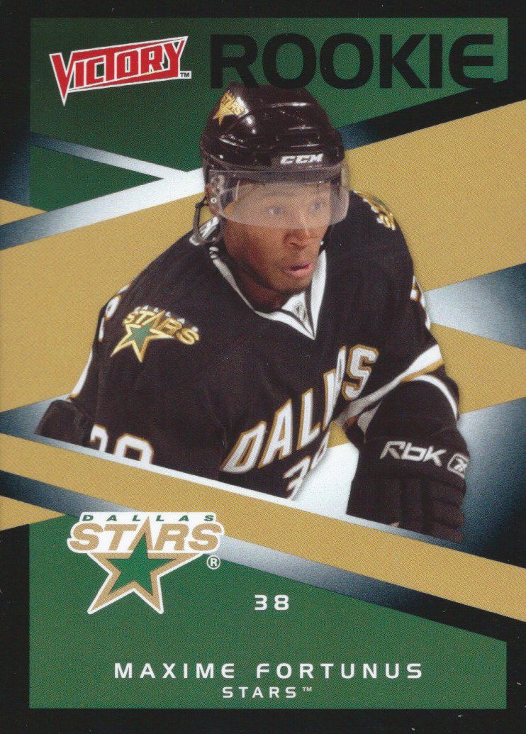  2010-11 Victory Black MAXIME FORTUNES Rookie /5 **SSP** Dallas Stars 00902 Image 1