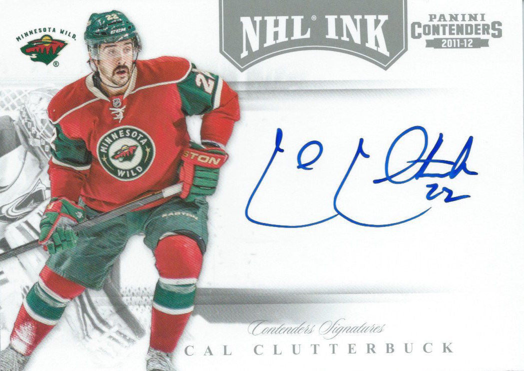 2011-12 Panini Contenders NHL Ink CAL CLUTTERBUCK Auto Signature 01784